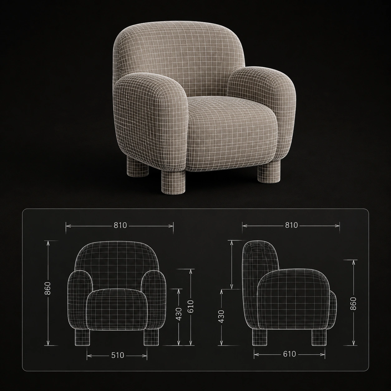 A product 3D model and production visualisation