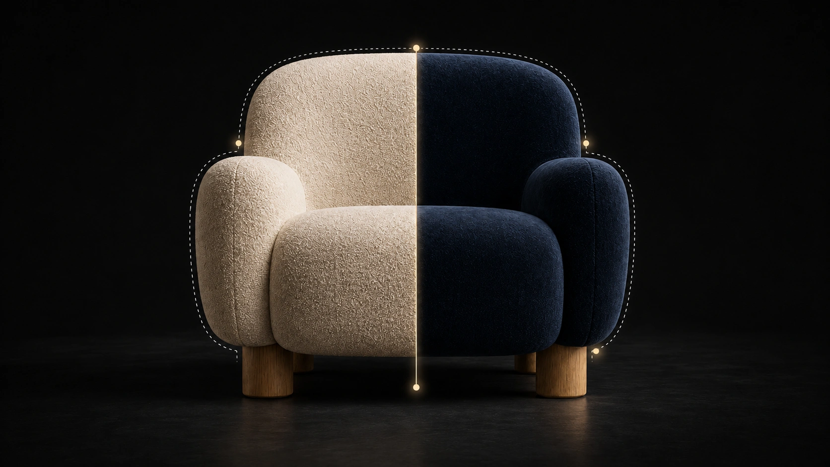 New chair upholstery with preserved form